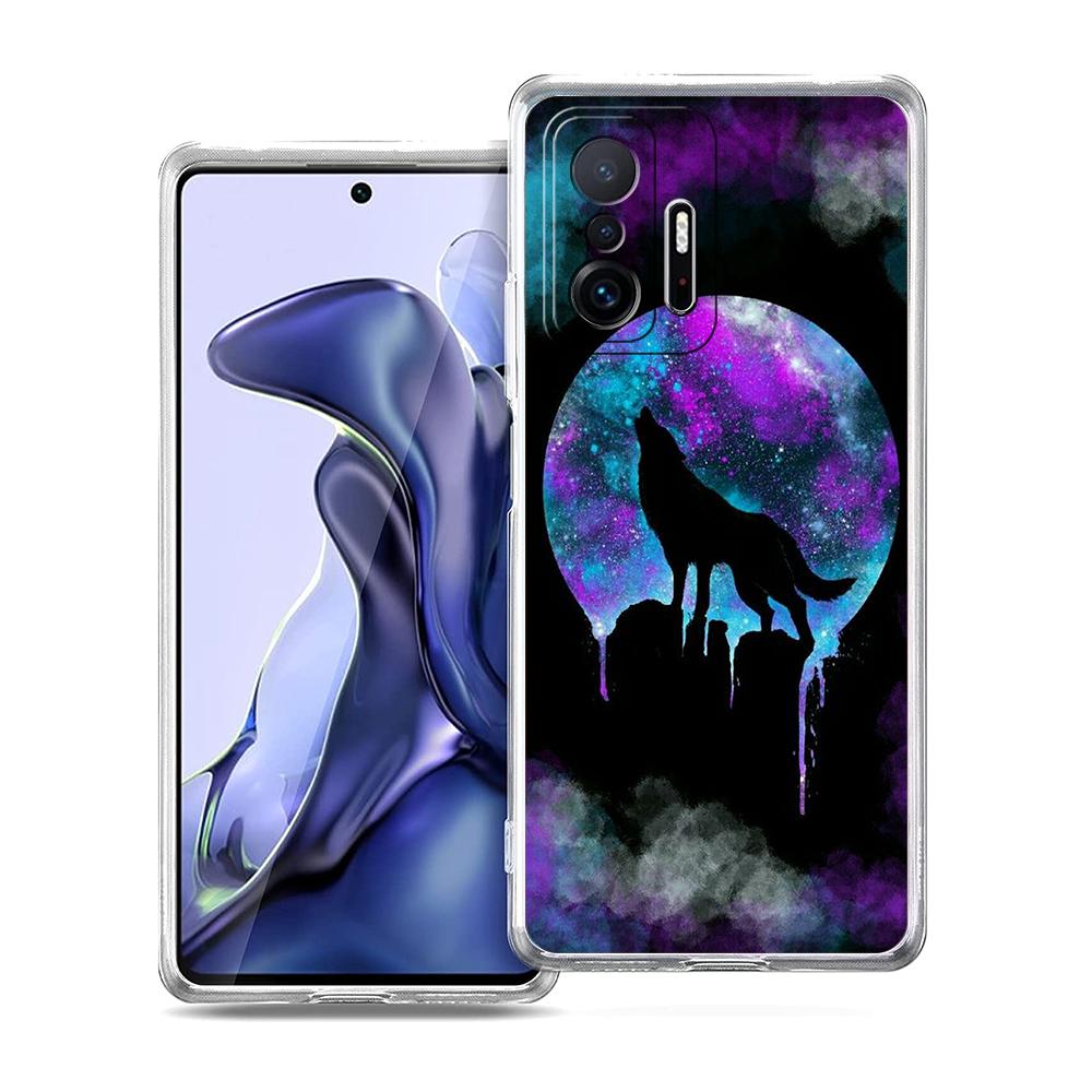 Чехол для телефона 'Воющий волк на луне' для Xiaomi Mi Poco F3 X3 X4 GT NFC M3 M4 11 Ultra 12 11X 11i Pro Lite 5G Мягкий прозрачный чехол