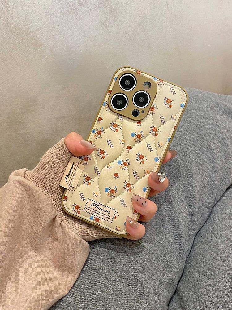 Модный Цветочный Мягкий Силиконовый Кожаный Чехол Для iPhone 16 17 Pro Max 15 14 13 12 11 Ударопрочный Чехол Для Телефона