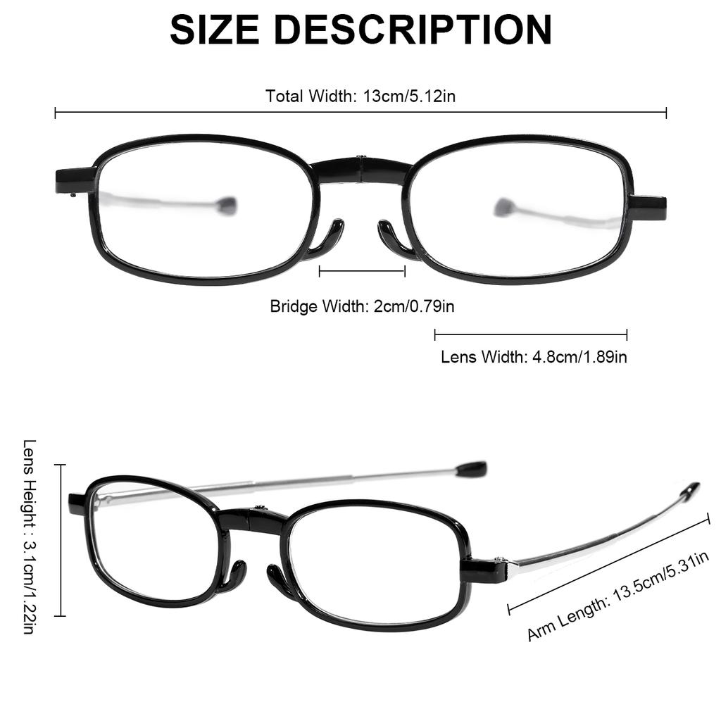 1 шт. Очки для чтения высокой четкости Унисекс Сверхлегкие Полимерные Пресбиопические Очки Портативные Складные Уход за зрением Очки для чтения