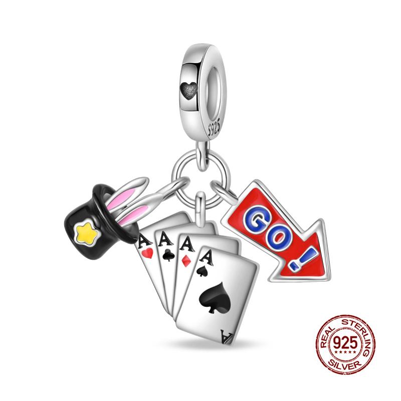 New In Original Charms Copper Clown Series Mask Pendant Charms Fits 3Mm Original Bracelet Women Diy Jewelry Gifts