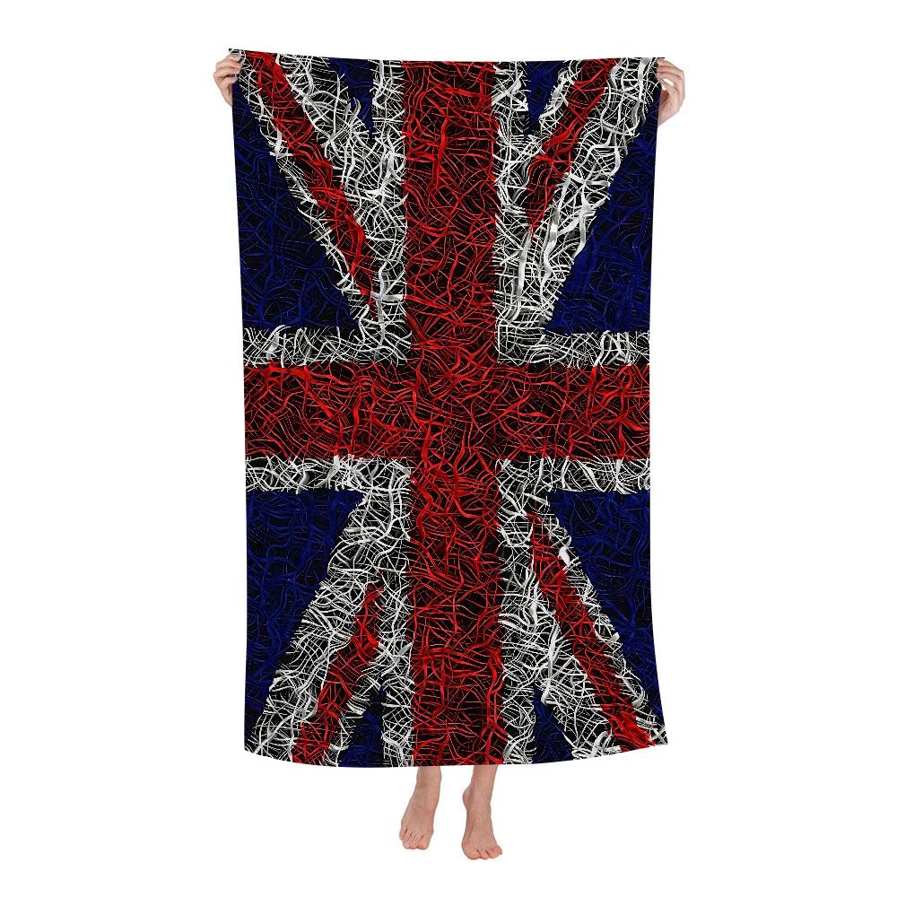UK England Flag Big Microfiber Beach Towels Quick Dry Towel Sand Beach Towels Pool Towel for Travel Swim Pool Yoga