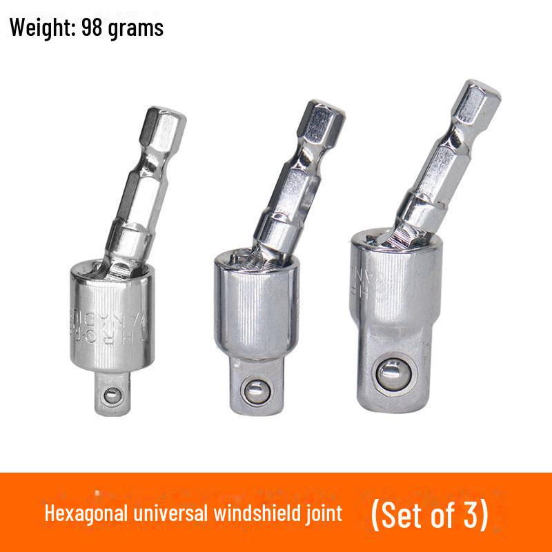 Пневматическая шестигранная рукоятка для квадратной втулки универсального шарнира для преобразования дрели на 360°