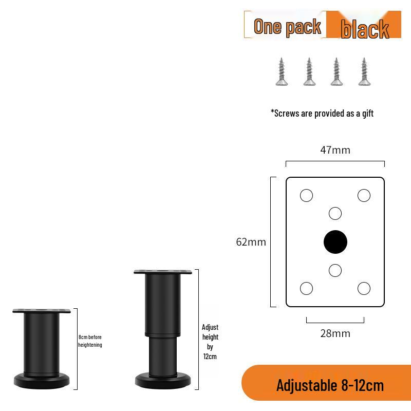 Регулируемые телескопические ножки для мебели: Шкаф, ТВ-тумба, Кровать и Ножки для поддержки дивана