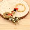1 шт. Медный брелок Фэн-шуй Богатство 2026 год Год Лошади по китайскому зодиаку Брелок с подвеской на удачу Женский Мужской Брелок для сумки Ювелирное украшение Подарок