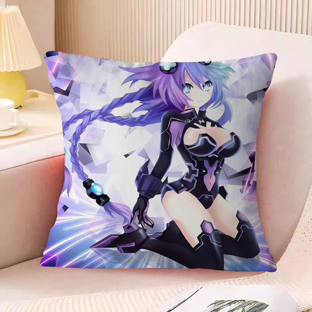 H-Hyperdimension N-Neptunia Office Cushion Pillowcase Car Cushion Cover45X45CM Lumbar Pillowcase Sofa Pillowcover