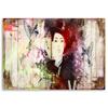 Canvas print Abstract Woman Hat Birds