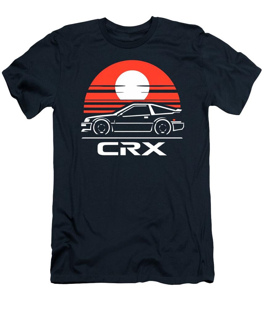 Летние новые футболки Honda для мужчин и женщин CRX Racing Мотоциклетная езда Внедорожные энтузиасты Короткий рукав Ретро Модные Топы