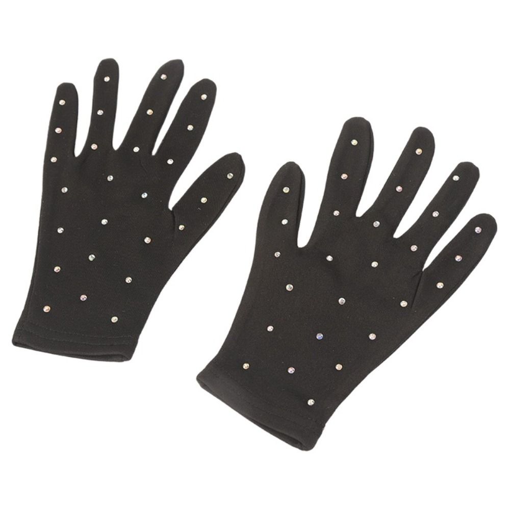 Элегантные тренировочные перчатки для фигурного катания, блестящие наручные перчатки для фигурного катания, детские перчатки