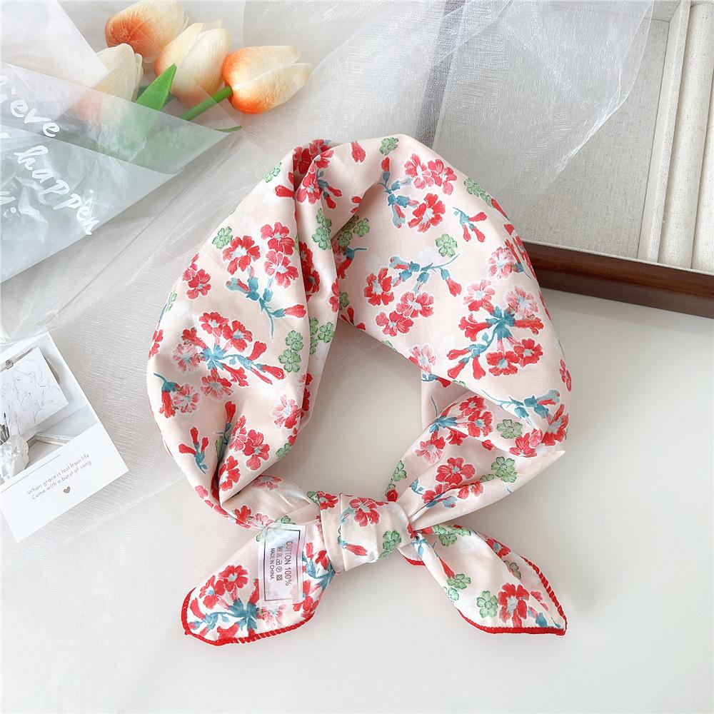 Маленький квадратный шарф из хлопка и льна, шелковый шарф, женский, весна и осень, новый стиль, художественный и универсальный, модный, темпераментный шарф-повязка на голову