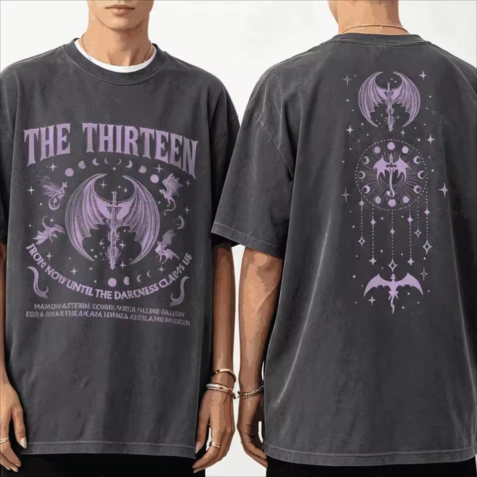 2026 Hot Sale The Thirteen Throne of Glass T-shirt From Now Until the Darkness Claims T-shirt Y2K Unisex Gothic Cotton T-shirt