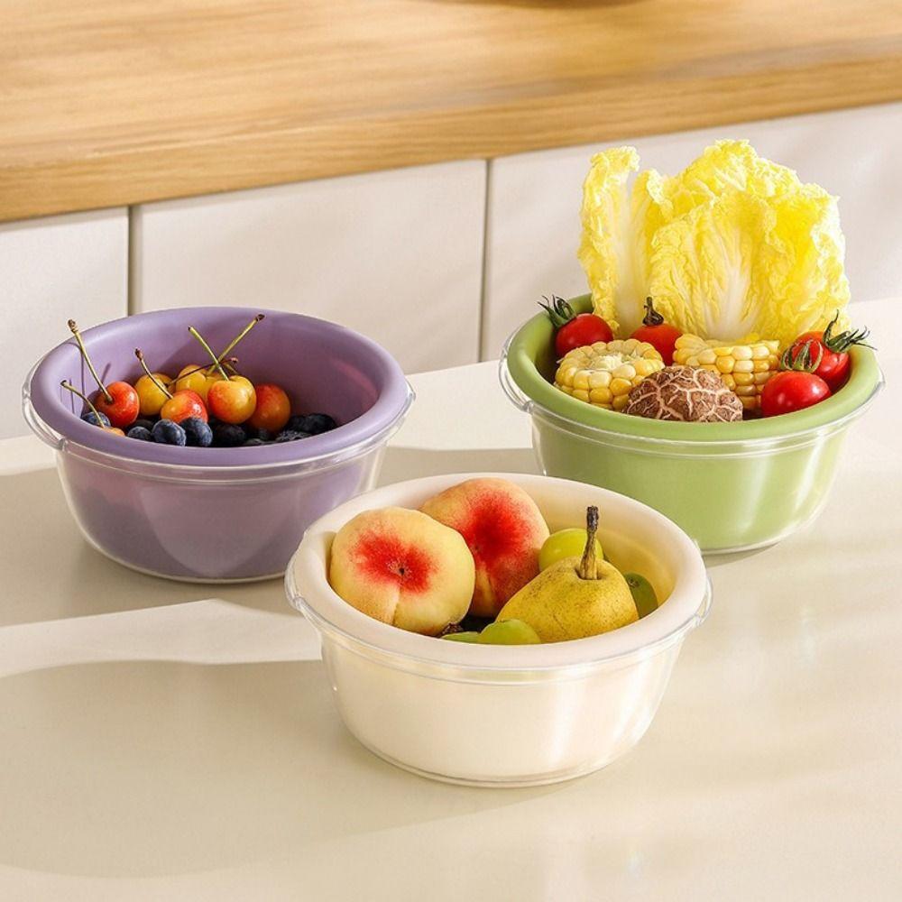 Large Capacity Vegetable Washing Basket Plastic Food Drain Basket Fruit Washing Basket Living Room