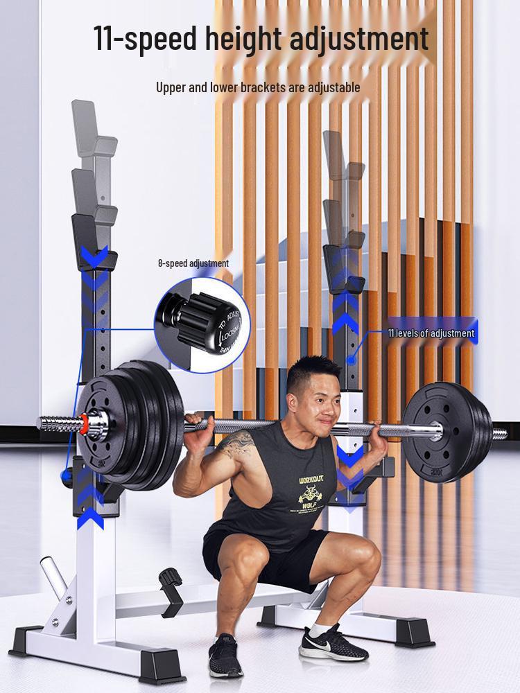 Men's Professional Home Gym: Bench Press, Squat Rack, Barbell, Dumbbell, Weightlifting Bench Equipment