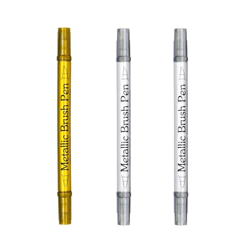 Двусторонние цветные металлические водостойкие перманентные маркеры-ручки Золотой Серебряный Цвет для DIY Арт-маркера Ручка Арт-рисование Принадлежности