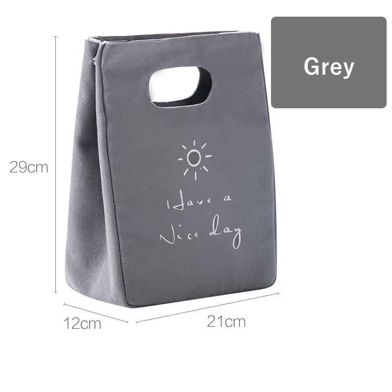 Japanese Canvas Insulation Lunch Bag Large Capacity Portable Picnic Thermal Tote Bento Box Cooler Bag Food Storage Container