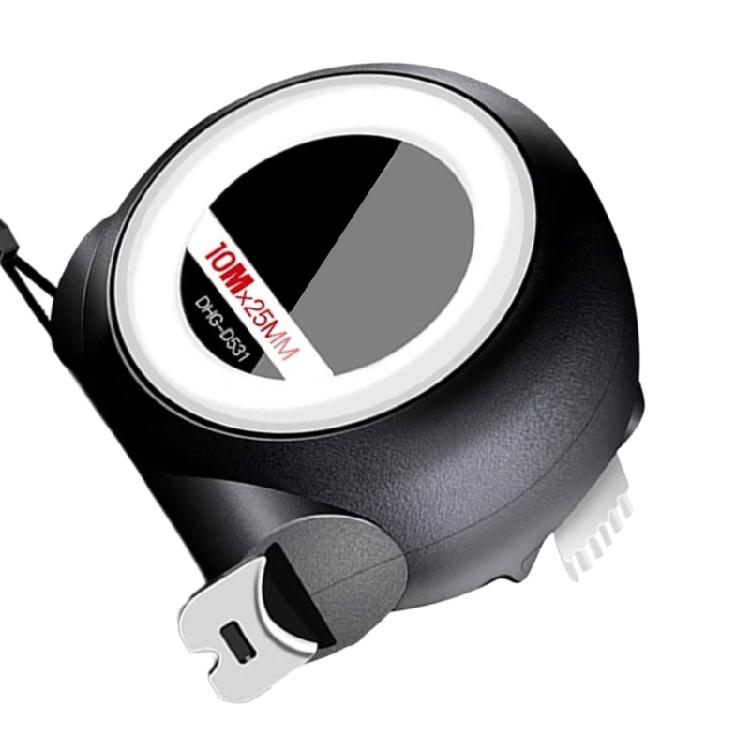 Shockproof Retractable Steel Tape Rule With Fixed Position Locking System Ergonomic Grip Strong Scale For Job Sites