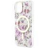 Etui do iPhone 14 Guess Flower MagSafe Przezroczyste