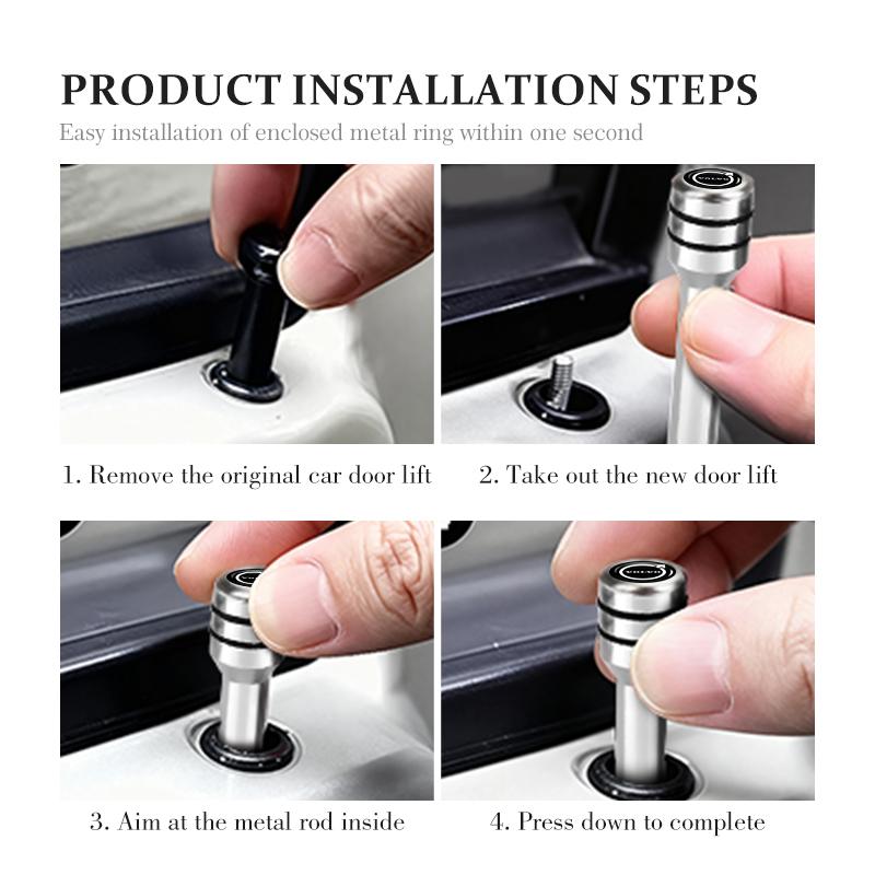 sgjkp3 Car Door Lock Pin Lift Buttom Locking Pins Universal Security For Volvo AWD XC60 S40 XC40 XC90 C30 C70 S60 S80 S90 T6 V40 V50