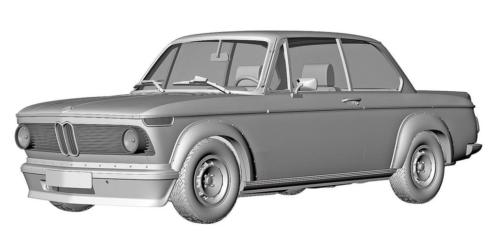 Hasegawa Historic Car Series BMW 2002 Turbo Plastic Model Kit HC24 1/24