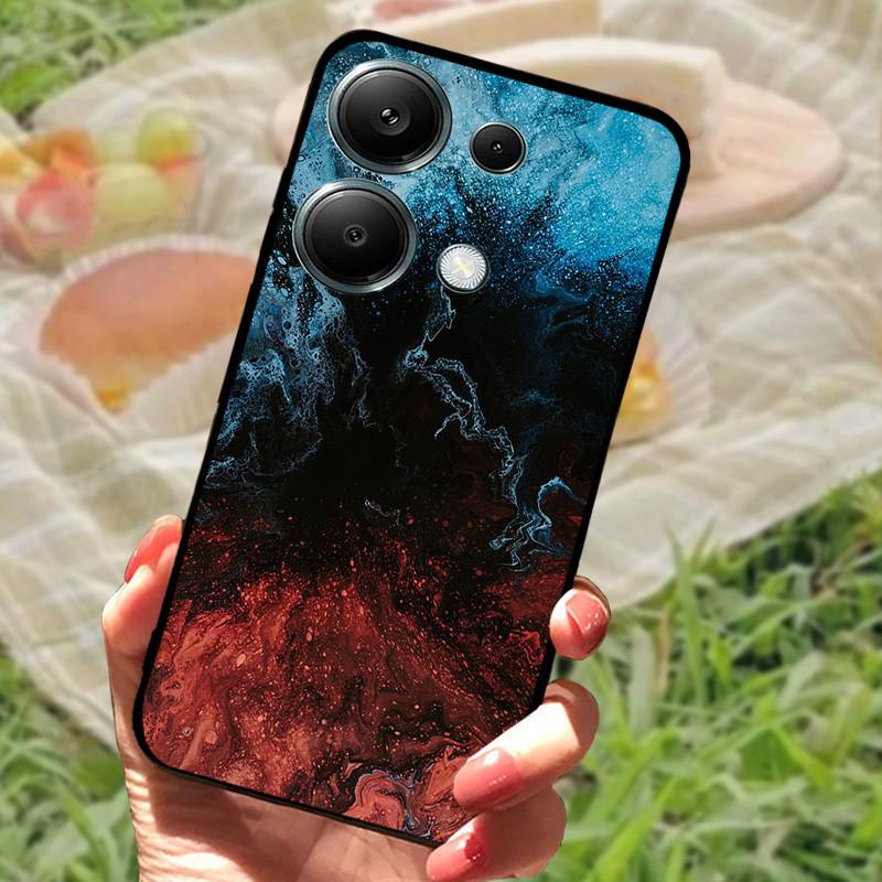 Чехол для Poco M6 Pro 4G Чехол Poco M6 4G Силиконовый Мягкий Мраморный Бампер Coque для Xiaomi Poco F6 Redmi Turbo 3 5G Защитные Fundas