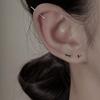 Серебряные серьги-пусеты для пирсинга ушей женские новые простые серьги-палочки популярные серьги-гвоздики для козелка