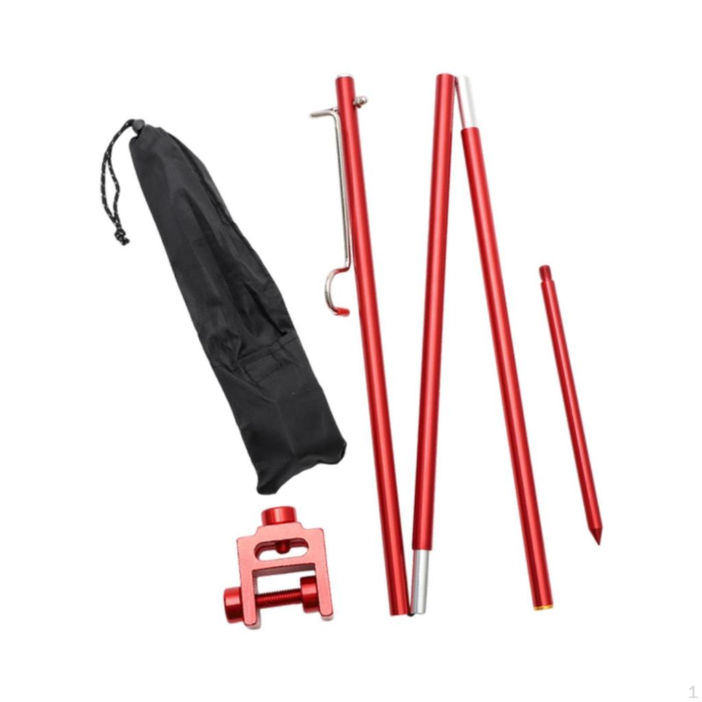 Camping Folding Lamp Pole Lantern Stand Bird Feeders Hanger with Storage Bag Light