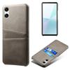 Для Sony Xperia 10 VI Чехол с кожаным покрытием PC Phone Cover Задняя крышка с двумя слотами для карт
