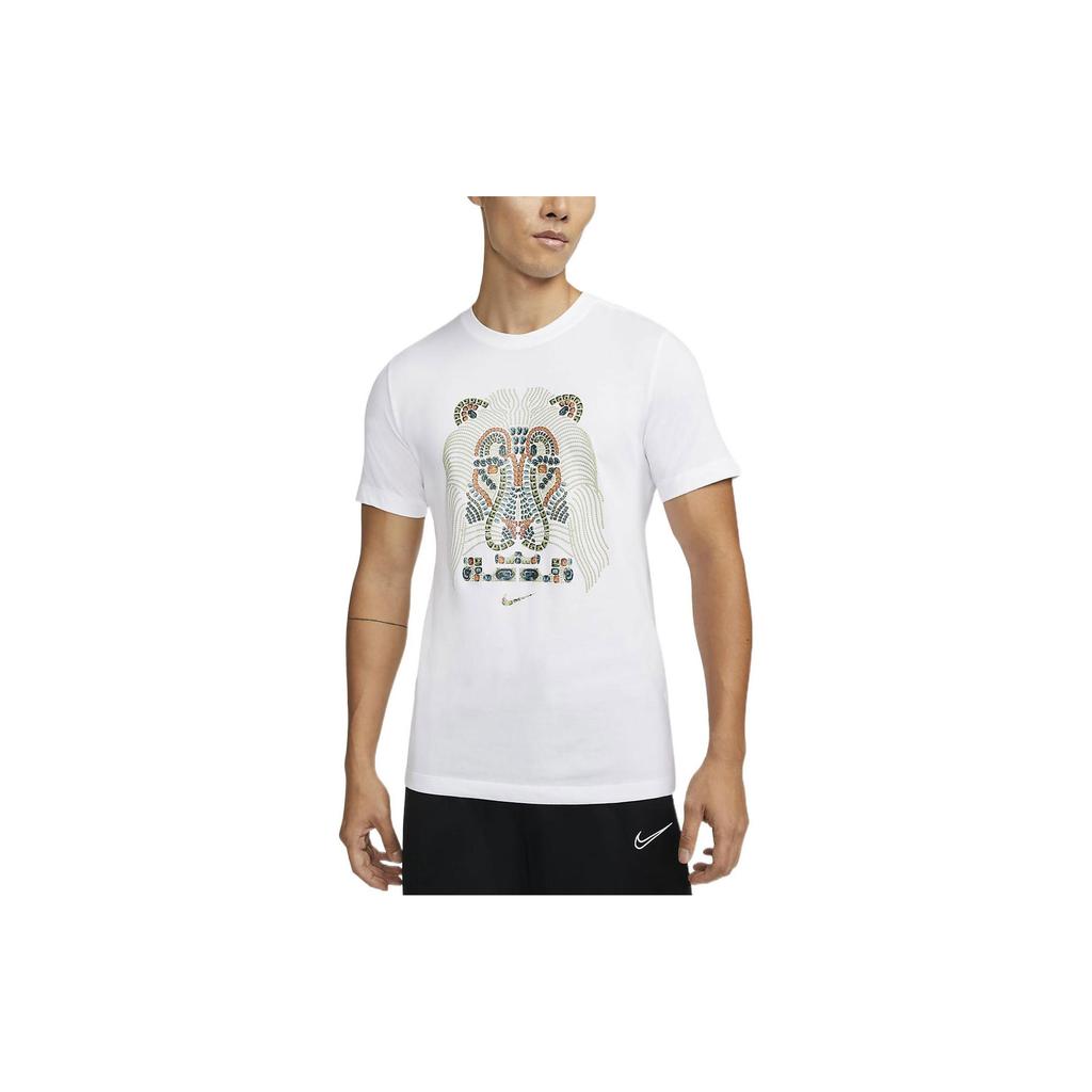 Nike Мужская футболка с круглым вырезом LeBron James Lion белого цвета DM2468-100