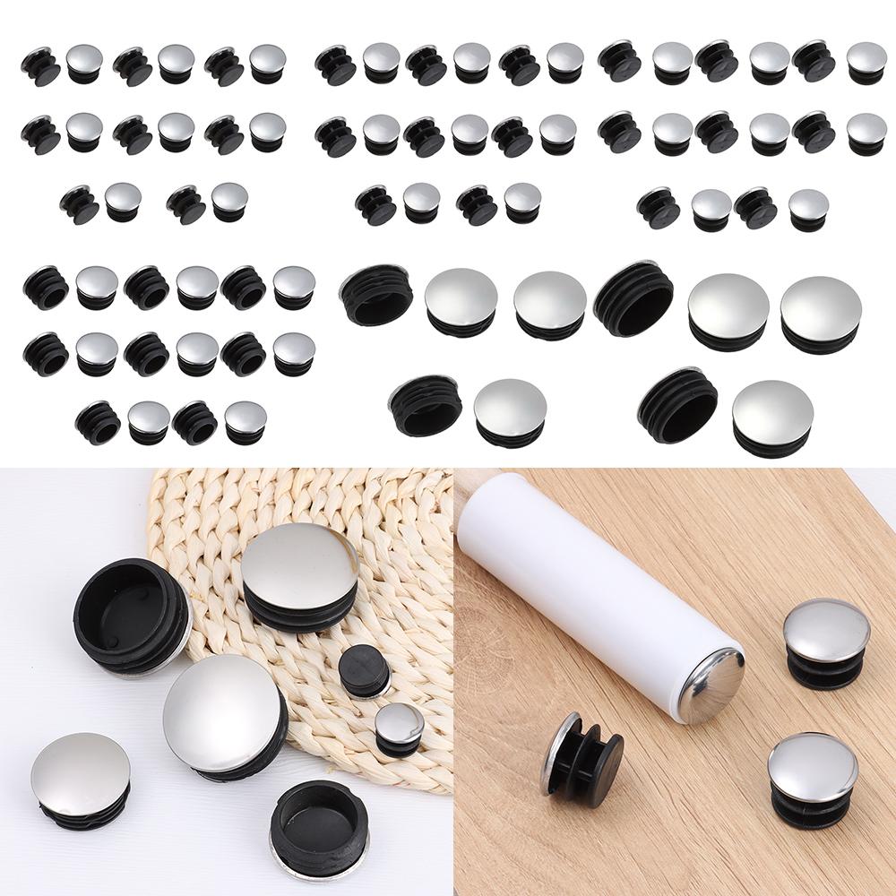 Useful Non-slip Floor Protectors Tube Dust Cover Steel Pipe Blanking End Caps Furniture Leg Plug