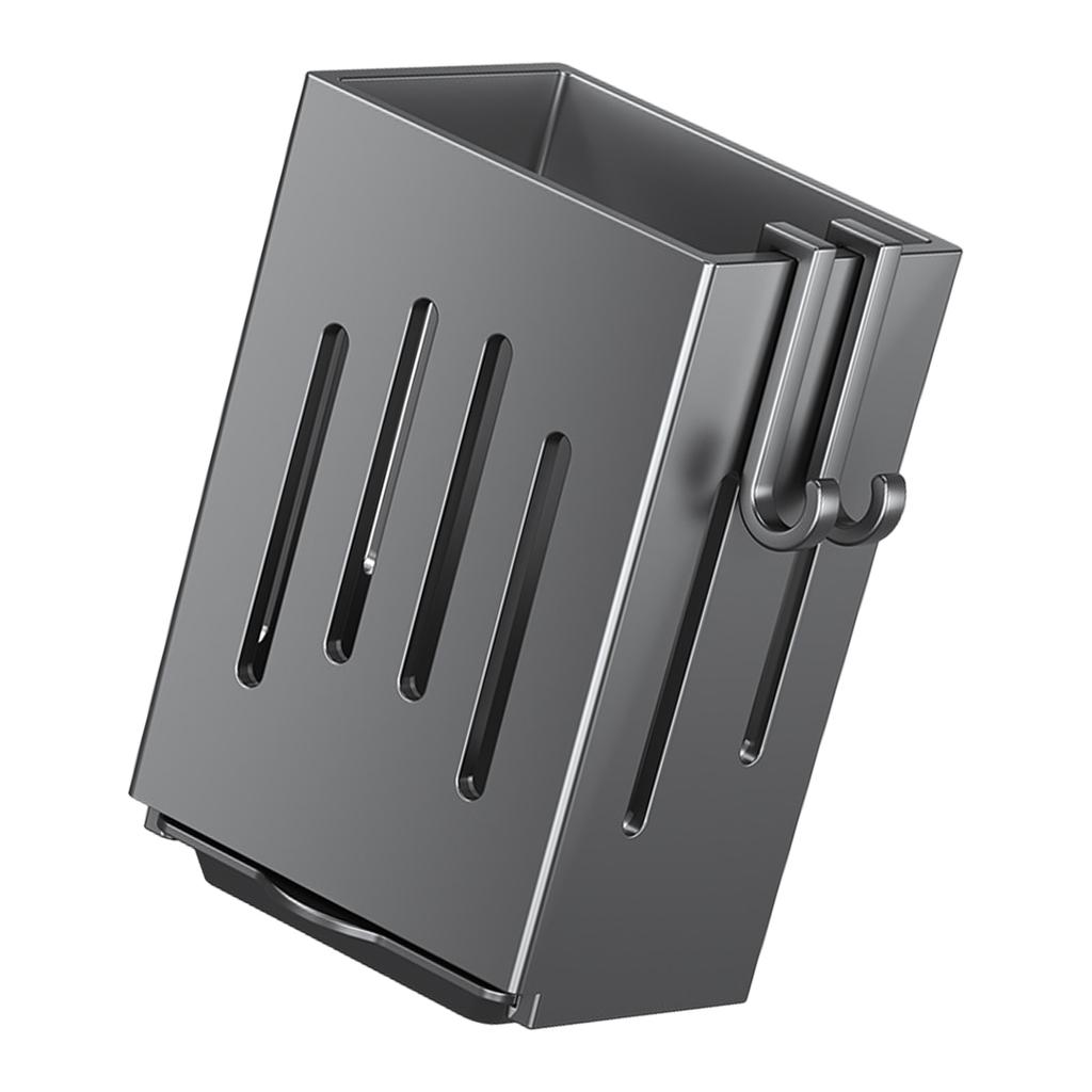 Эффективная настенная стойка для кухонных принадлежностей с держателем для палочек для еды и ящиком для хранения столовых приборов