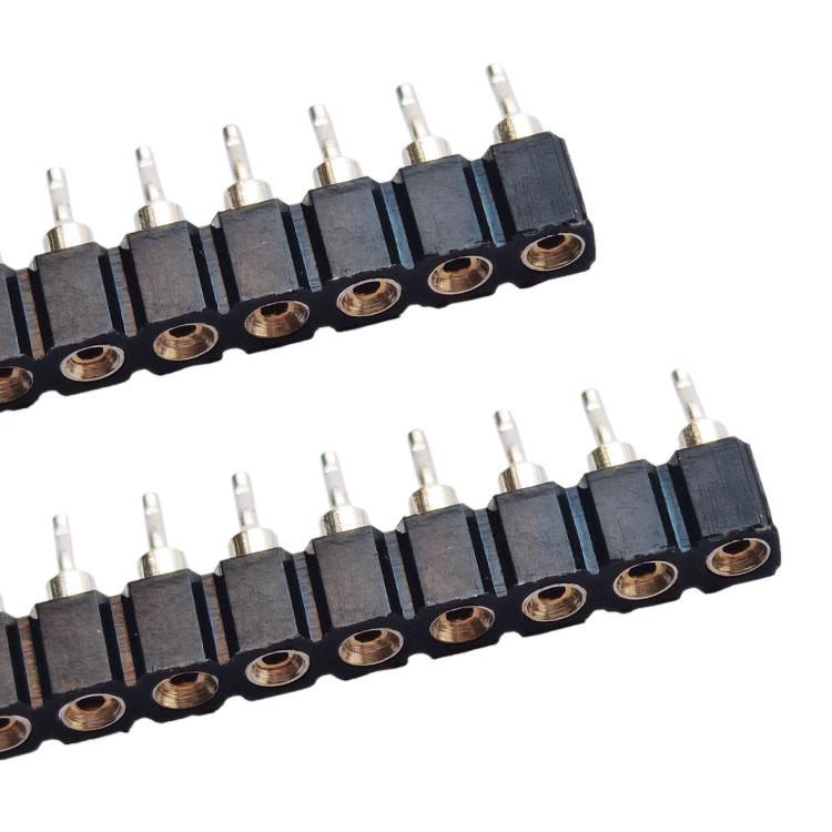 5pc 2.54mm Round Hole Male Tin Gold Female Pin Header 1/2x40P Single/Dual Row Breakable PCB IC Crystal Relay Transistor Socket