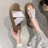 Beautiful Slippers Women's Outer Wear Summer 2025 New Camellia Thick-soled Cover Toe Cool Slippers Soft-soled Beach Shoes