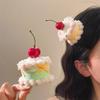 Милая заколка для волос в виде вишневого торта, женская шляпка на день рождения, головной убор, шпилька, реквизит для создания атмосферы для фотографии, аксессуары для волос, подарок