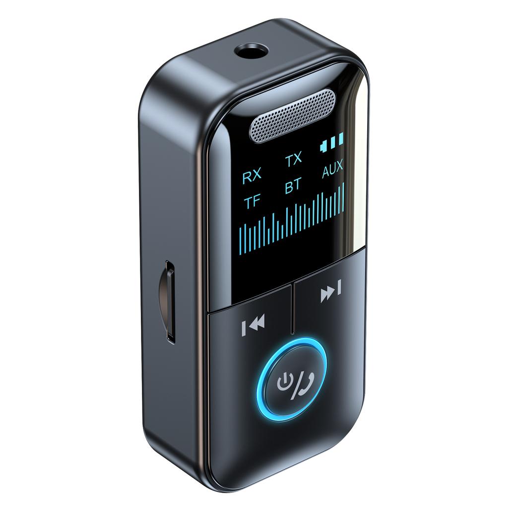 GT69 Wireless BT Audio Receiver + Transmitter 2 in 1 Audio Adapter Support TF Card Playback Support 3.5mm Audio HD