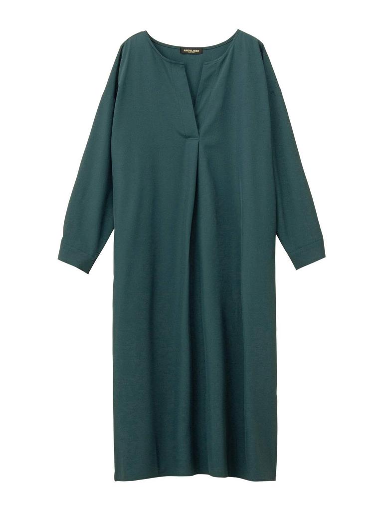 ANGELIEBE Легко мнется Разрез сбоку Длинный Дородовой и Послеродовой Дородовой Длинный Зеленый 22929400 Для беременных, Кормление грудью, Устойчивый, На пуговицах, Платье,