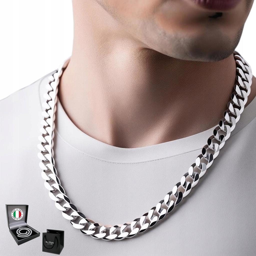 Silver Chain Men' Chain SILVER 925 4.5mm Armored + FREE