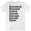 Beverly Hills 90210 Names Tv Show Fan Unisex T-shirts