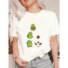 Oversized T Shirt Black Avocado Cartoon Print Summer Casual Wear