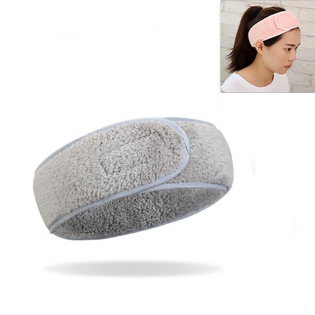 Women Bath Shower Cosmetic Hair Bands Wrap Adjustable Face Washing Makeup Headband Turban Soft Towel