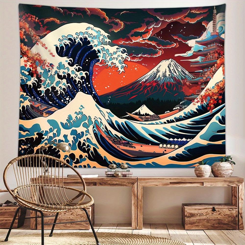 The Great Wave Tapestry Classic Vibrant and Stunningly Detailed Wall Art for a Traditional Decor Statement