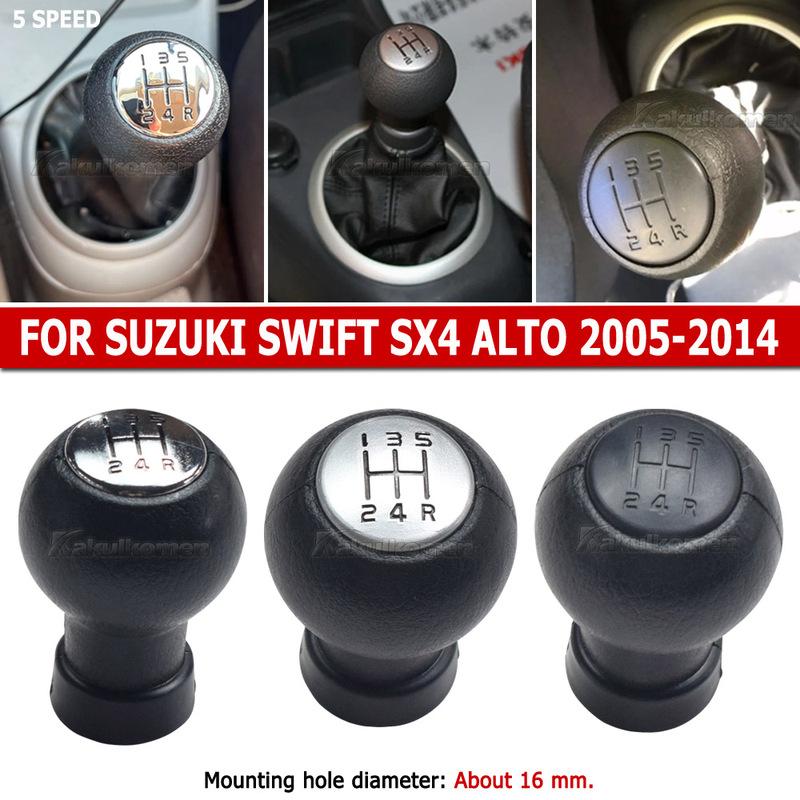 5 Speed Car Gear Shift Knob Shifter Lever Stick Knob Bushing Dust Cover For Suzuki Swift 2005-2010 For Suzuki S-Cross SX4 ALTO