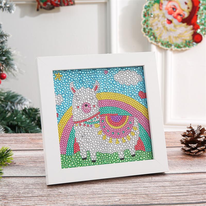 Kids Full Drill 5D Diamond Painting Kit, Cartoon Animal Handmade Diy Diamond Paste Decor Art