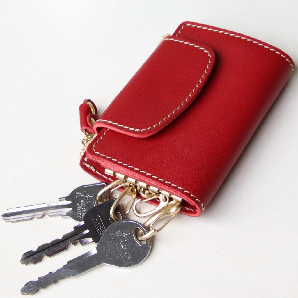 Ключница с кошельком для монет Натуральная кожа Кошелек для монет Интегрированный 6 рядов Кожа Точиги Чехол для смарт-ключа Держатель для ключей Бренд Porco Rosso Сделано в Японии