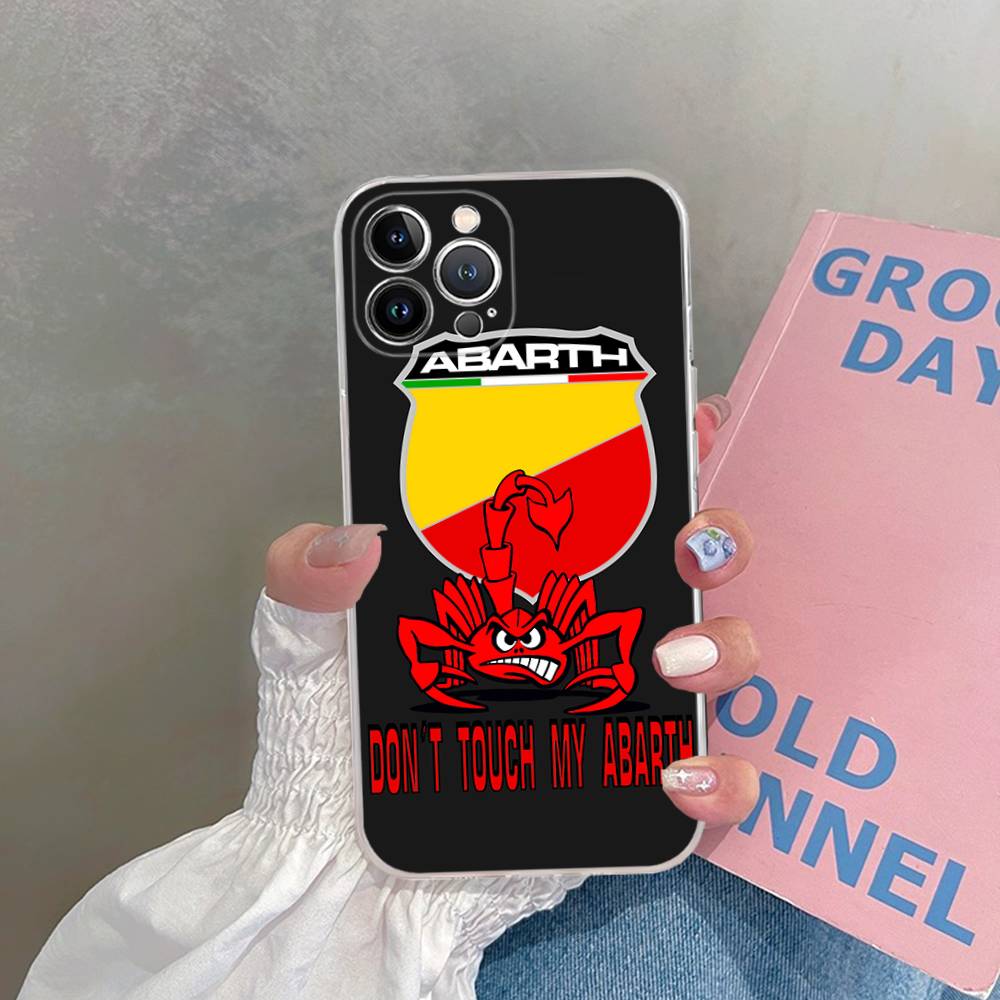 Прозрачный чехол из ТПУ с логотипом A-Abarth для IPhone 17 11 12 13 14 15 16 Pro Max 16 Plus