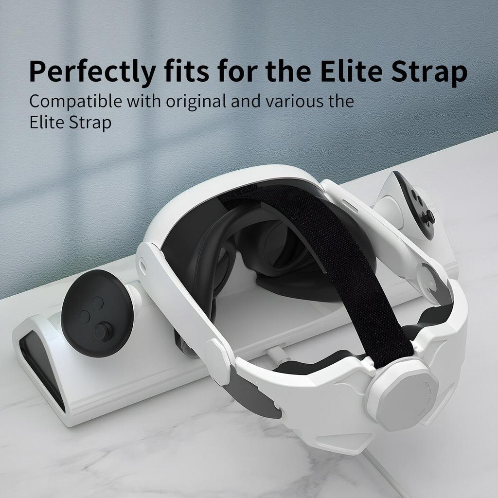 Meta Quest 3 VR Handle Magnetic Suction Charging Dock with RGB Colorful Lights VR Helmet Handle Charging Dock