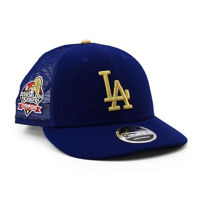 2025 Золотая Коллекция Кепка New Era Сетчатая LP9FIFTY Los Angeles Dodgers MLB 2025 GOLD COLLECTION TRUCKER MESH CAP LOS ANGELES DODGERS Шляпа Синяя Шохей Отани