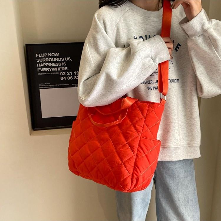 Тканевая сумка женская большой вместимости осенне-зимняя ромбовидная на плечо сумка-мессенджер, высококлассная деловая сумка-тоут