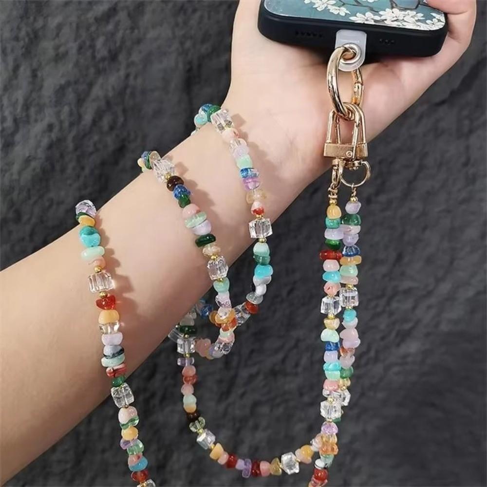 Adjustable Mobile Phone Lanyard Hanging Decoration Long Chain Lanyard Crossbody Lanyard Strap