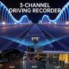 WiFi 1080P 3-Camera Car DVR, In-Car 3-Channel HD Dashcam Video Recorder
