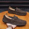 Весна и осень Новые мужские туфли Doudou Business Casual Loafers Антибархатные кожаные туфли Популярная британская мужская обувь