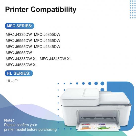 LC406 LC406XL Ink Cartridges for Brother Printer Compatible for LC 406 XL Ink cartridges Work for Brother MFC-J4335DW MFC-J5855DW MFC-J6555DW